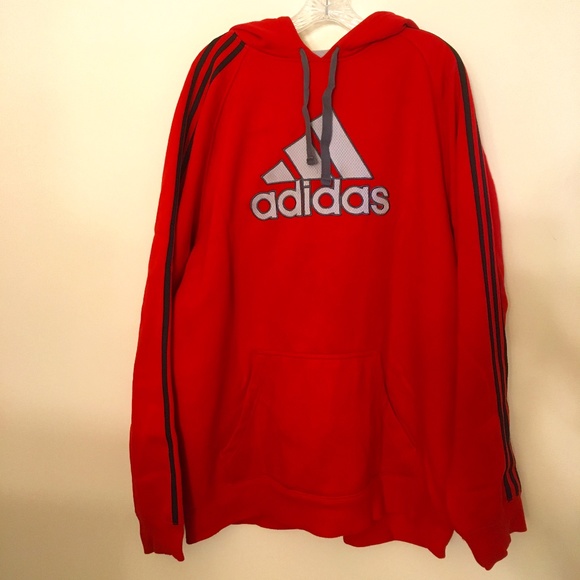 Adidas Men's XXL Red Pullover Hoodie MS2 MPF - Picture 1 of 11